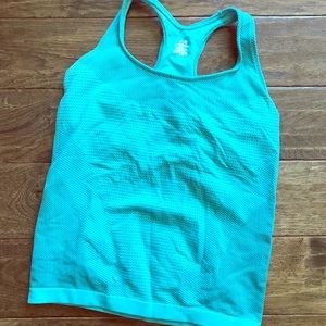 ATHLETIC ESSENTIALS- M- Teal Racerback sports tank